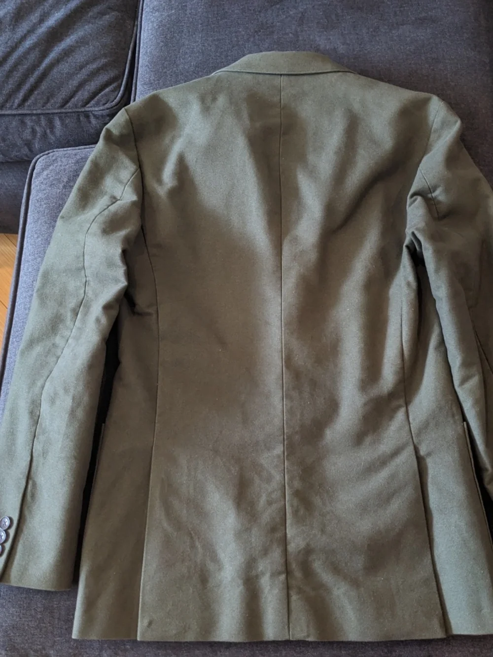 J. Crew Factory Thompson Blazer in 34R Slim-Fit (Green Moleskin)